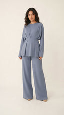 The Amani Back Tie Pleated Waist Co-Ord Set - TAL by The Abaya Lab