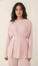 The Amani Back Tie Pleated Waist Co-Ord Set - TAL by The Abaya Lab