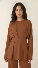 The Amani Back Tie Pleated Waist Co-Ord Set - TAL by The Abaya Lab