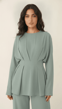The Amani Back Tie Pleated Waist Co-Ord Set - TAL by The Abaya Lab