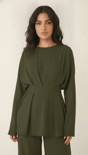 The Amani Back Tie Pleated Waist Co-Ord Set - TAL by The Abaya Lab