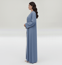 The Amani Contrast - Piped Open Abaya - TAL by The Abaya Lab