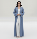 The Amani Contrast - Piped Open Abaya - TAL by The Abaya Lab
