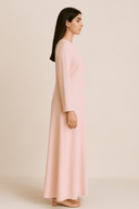 The Amani Draped Wrap Dress – Blush Edition - The Abaya Lab