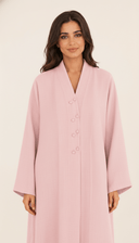 The Amani Elegant Linen Loop Button Abaya - TAL by The Abaya Lab