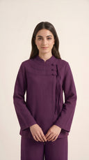 The Amenah Tassel Detail Co-Ord Set with Mandarin Collar - TAL by The Abaya Lab