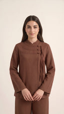 The Amenah Tassel Detail Co-Ord Set with Mandarin Collar - TAL by The Abaya Lab