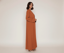 The Amirah Burnt Orange Line - Detail Open Abaya - TAL by The Abaya Lab
