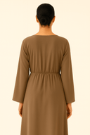 The Amna Brown Casual Inner Dress - TAL by The Abaya Lab