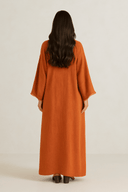 The Amna Burnt Orange Casual Abaya - TAL by The Abaya Lab