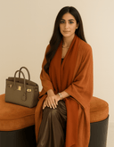 The Amna Burnt Orange Casual Abaya - TAL by The Abaya Lab
