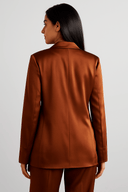 The Amna Terracotta Satin Set - TAL by The Abaya Lab