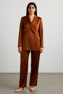 The Amna Terracotta Satin Set - TAL by The Abaya Lab