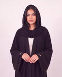 The Anan Open Abaya with Cut-Out Cuff Detail - TAL by The Abaya Lab
