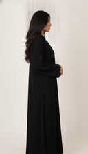 The Anisa Floral Cuff Button Front Abaya - TAL by The Abaya Lab
