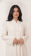 The Anisa Floral Cuff Button Front Abaya - TAL by The Abaya Lab