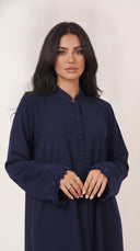 The Anisa Floral Cuff Button Front Abaya - TAL by The Abaya Lab