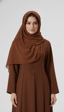 The Anoud Scallop Overlap Button Abaya - TAL by The Abaya Lab