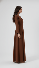 The Anoud Scallop Overlap Button Abaya - TAL by The Abaya Lab