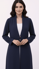 The Areej Heart Button Open Abaya - TAL by The Abaya Lab