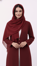 The Areej Heart Button Open Abaya - TAL by The Abaya Lab