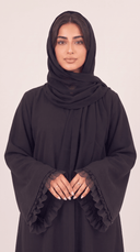 The Arij Bead Trim Ruffle Sleeve Abaya - TAL by The Abaya Lab