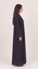 The Arij Bead Trim Ruffle Sleeve Abaya - TAL by The Abaya Lab