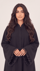 The Arij Bead Trim Ruffle Sleeve Abaya - TAL by The Abaya Lab