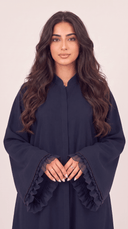 The Arij Bead Trim Ruffle Sleeve Abaya - TAL by The Abaya Lab