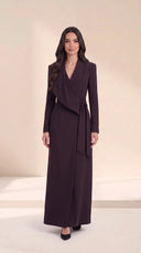 The Asira Draped Wrap Abaya with Waist Tie - TAL by The Abaya Lab
