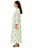 The Asma WhiteBlue Floral Abaya - TAL by The Abaya Lab