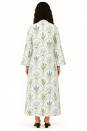 The Asma WhiteBlue Floral Abaya - TAL by The Abaya Lab