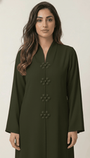 The Ayaana Pearl Floral Detail Abaya - TAL by The Abaya Lab