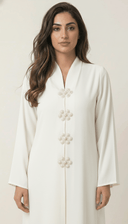 The Ayaana Pearl Floral Detail Abaya - TAL by The Abaya Lab