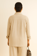 The Ayah Beige Linen - Mix Two - Piece Set - TAL by The Abaya Lab