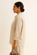 The Ayah Beige Linen - Mix Two - Piece Set - TAL by The Abaya Lab