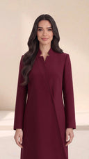 The Ayah Blazer Abaya with Asymmetric Overlay - TAL by The Abaya Lab