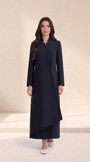 The Ayah Blazer Abaya with Asymmetric Overlay - TAL by The Abaya Lab