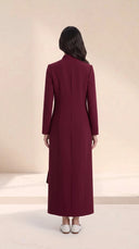 The Ayah Blazer Abaya with Asymmetric Overlay - TAL by The Abaya Lab