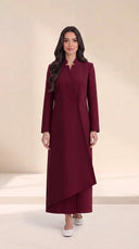 The Ayah Blazer Abaya with Asymmetric Overlay - TAL by The Abaya Lab