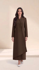 The Ayah Blazer Abaya with Asymmetric Overlay - TAL by The Abaya Lab