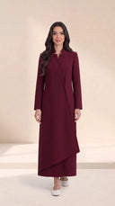 The Ayah Blazer Abaya with Asymmetric Overlay - TAL by The Abaya Lab