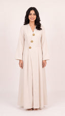 The Ayah Tailored Wrap Abaya with Statement Buttons - TAL by The Abaya Lab