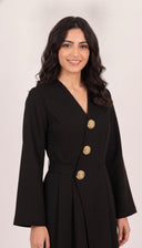 The Ayah Tailored Wrap Abaya with Statement Buttons - TAL by The Abaya Lab
