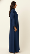 The Azeeza Tassel Sleeve Trim Open Abaya - TAL by The Abaya Lab