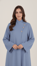 The Azmira Embellished Nida Abaya with Wrap Collar - TAL by The Abaya Lab