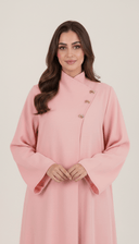 The Azmira Embellished Nida Abaya with Wrap Collar - TAL by The Abaya Lab
