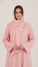 The Azmira Embellished Nida Abaya with Wrap Collar - TAL by The Abaya Lab