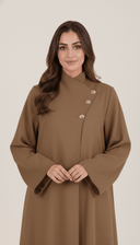 The Azmira Embellished Nida Abaya with Wrap Collar - TAL by The Abaya Lab