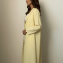 The Azza Butter Yellow Scalloped Abaya - TAL by The Abaya Lab
